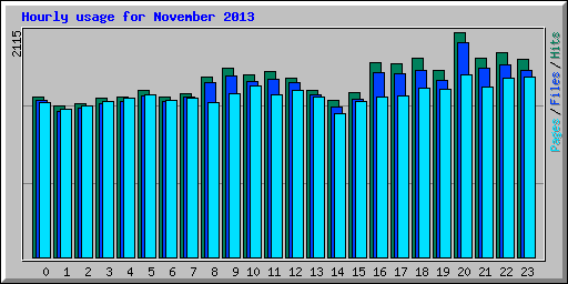 Hourly usage for November 2013