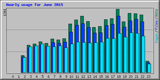 Hourly usage for June 2015