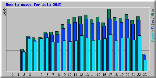 Hourly usage for July 2015