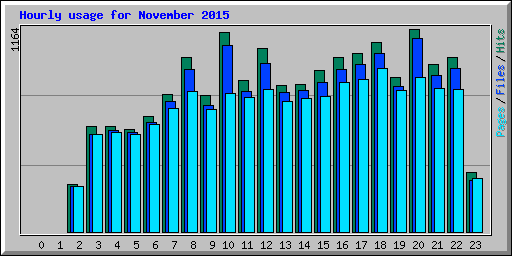 Hourly usage for November 2015