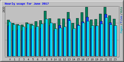 Hourly usage for June 2017