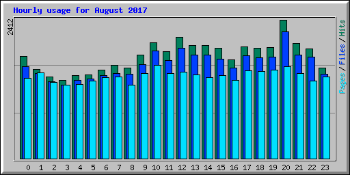 Hourly usage for August 2017