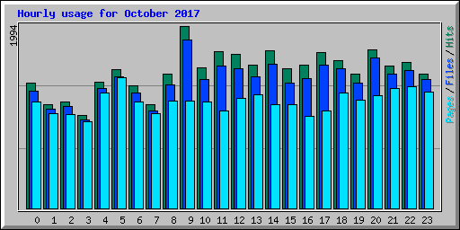 Hourly usage for October 2017
